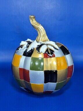 MacKenzie-Childs Whimsy Patchwork Pumpkin Small - Fall Decor